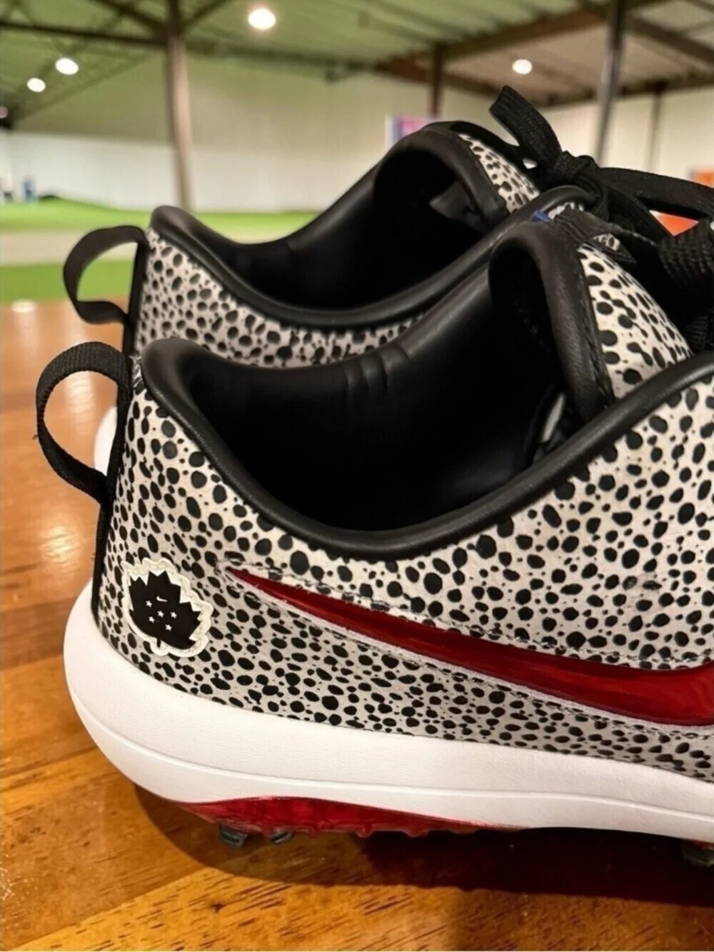 Nike Roshe Tour NRG Safari Bred Golf Shoes Size 10 Leopard Print Spiked Cleats